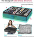 Onlyeasy Sturdy Under Bed Shoe Storage Organizer, Set of 2, Fit 12 to 24 Pairs, Underbed Shoes Closet Storage Solution with Clear Window, Breathab...