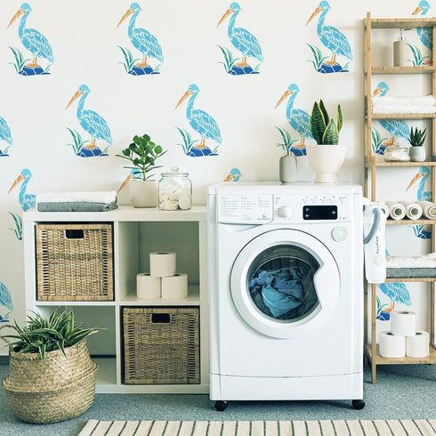 FINGERINSPIRE Pelican Painting Stencil 8.3x11.7inch Reusable Southern Bird Drawing Stencils DIY Art Pelican Pattern Painting Template Animal Theme...