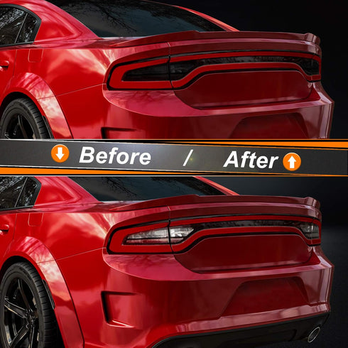 NDRUSH Blackout Taillight Vinyl Tint Film, Precut Overlays, Tail Light Wrap Cover Compatible with Dodge Charger 2015 2016 2017 2018 2019 2020 2021...