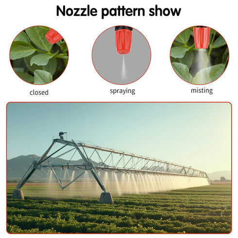 20pcs Micro Spray Adjustable Flow Irrigation Drippers 1/4 Inch Garden/Roof Cooling Atomizing Plastic Nozzle Irrigation Mister Heads with 3 Tee Irr...