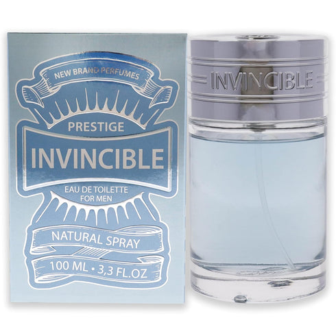 New Brand Perfumes Prestige Invincible EDT Spray Men 3.3 oz (sem numero)...