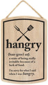 Hangry Definition Wood Wall Decor - Funny Hanging Sign for Kitchen - I'm Sorry For What I Said When I Was Hangry...