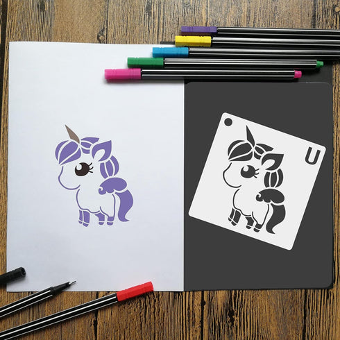 Animal Stencils Reusable Journaling Drawing Template for Creation Painting Education School Projects Scrapbooking, Sidewalk Chalk DIY Crafts on Wo...