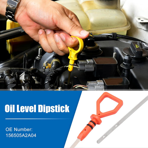 X AUTOHAUX Engine Oil Level Indicator Dipstick for Honda Accord 2013-2017 for Honda CR-V 2015-2019 No.156505A2A04 Orange...