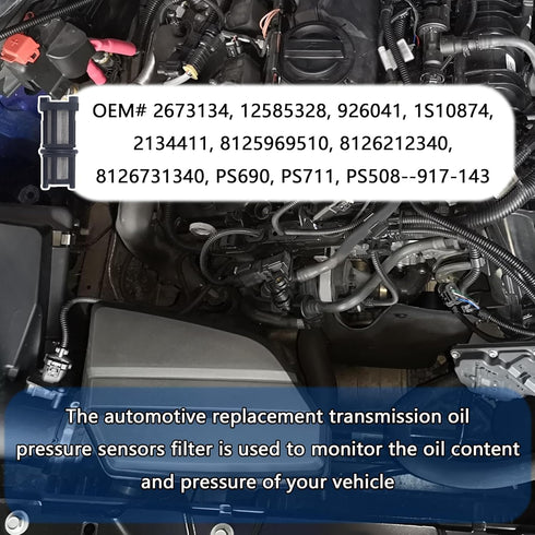 Car Engine Oil Pressure Sensor Filter,Oil Pressure Switch Screen Filter Replacement OEM#2673134 926041,Professional Oil Pressure Sending Unit Comp...