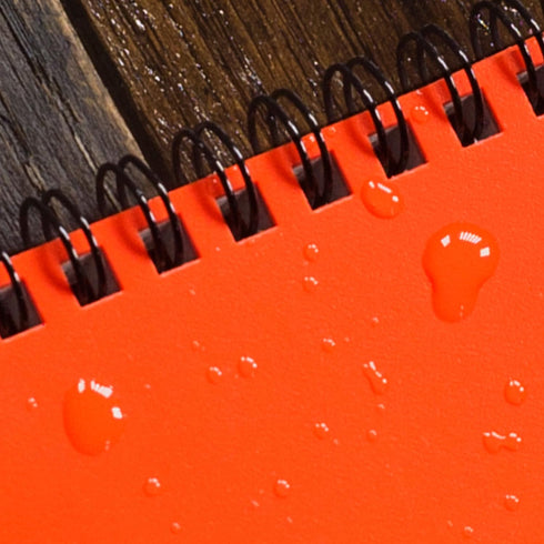 Rite in the Rain Weatherproof Top Spiral Notebook, 4" x 6", Orange Cover, Universal Pattern, 3 Pack (No.OR46-3)...