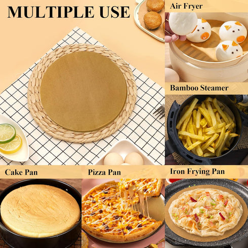 9 Inch Parchment Paper Rounds, 100PCS Unbleached Round Parchment Paper 9 inch for Baking, Precut Parchment Rounds for Round Cake Pans 9 inch, Roun...