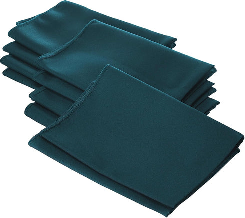 LA Linen 10-Pack Poly Poplin Napkin, Soft Cloth Napkins, Washable Reusable Napkins, Stain and Wrinkle Resistance Table Napkins for Dinner, Wedding...