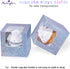 3.5" Sparkling Stars Individual Cupcake Boxes with Window & Insert 16PCS Iridescent Silver Single Cupcake Containers Holder Muffins Cocoa Bombs Co...