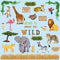 Fulmoon 34 Pcs Jungle Animals Bulletin Board Decorations Set Back to School Classroom Wild Safari Animal Cutout Wild About Jesus Christian Bible W...