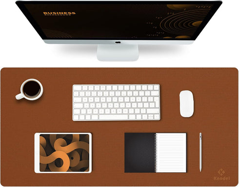 K KNODEL Leather Desk Mat, Large Office Desk Pad, Computer Desk Mat, Laptop Mat for Desk, Desk Protecor Mat, Desktop Mat, Desk Writing Pad, Desk B...