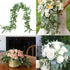DearHouse 5.5ft Seeded Eucalyptus Garland, Artificial Vines Faux Eucalyptus Leaves Table Garland Artificial Greenery Wedding Backdrop Arch Wall De...