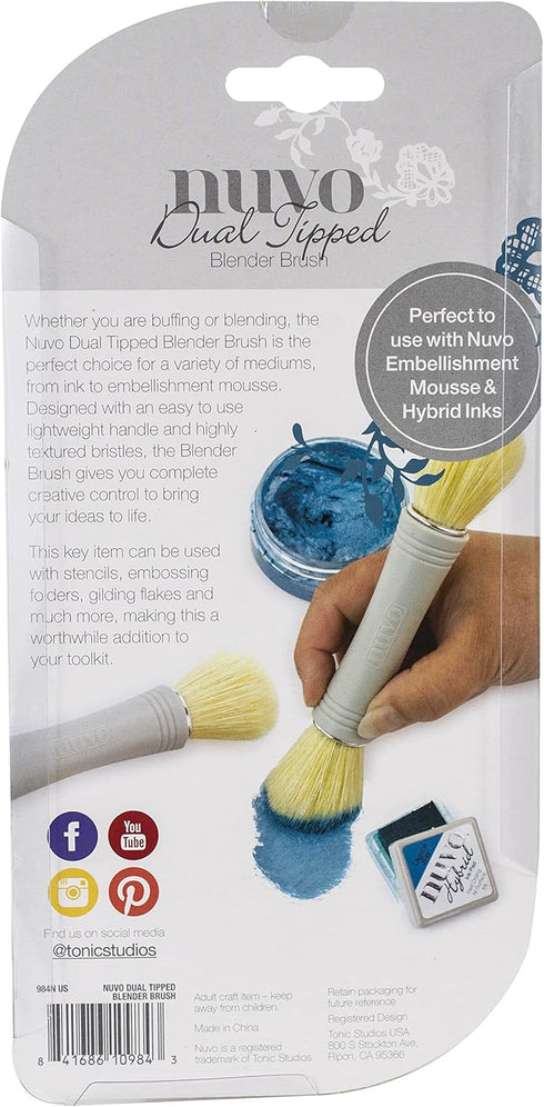 Tonic Studios Nuvo Dual Ended Blender Brush 2/Pkg...