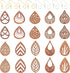 Cheriswelry DIY Jewelry Earring Making Kit Wood Drop Dangle Earring for Jewelry Making with 20pc Teardrop Walnut Wood Laser Cut Pendants & 40pcs B...