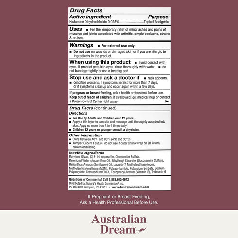 Australian Dream Arthritis Pain Relief Cream - Soothing & Non-Greasy - Powerful Topical Arthritis Pain Relief - Good for Muscle Aches or Joints - ...
