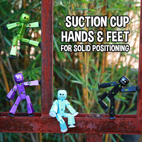 Zing StikBot Single Pack - includes 1 StikBot - Collectible Action Figures and Accessories, Stop Motion Animation, Ages 4 and Up (Metal Eggplant)...