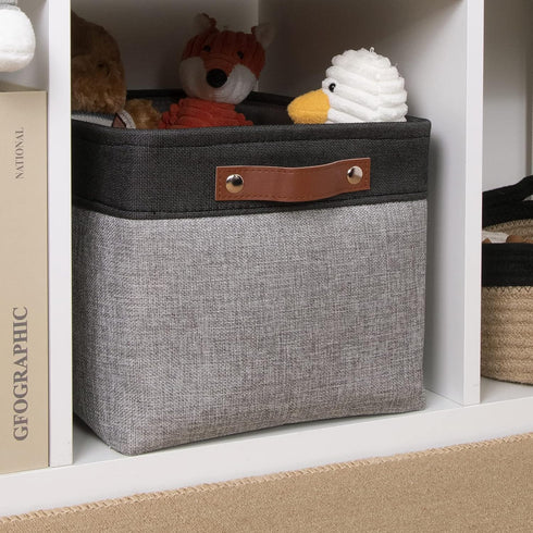 DULLEMELO Fabric Storage Basket for Shelves/Closets, Collapsible Rectangle Basket for Organizing Clothes, Toys, Towels, Books, Laundry, Nursery, D...