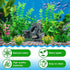 Fish Tank Accessories Artificial Plants, 9pcs Green Aquarium Decorations Plants and Cave Rock Decor Set, Aquarium Decor Plastic Plants...