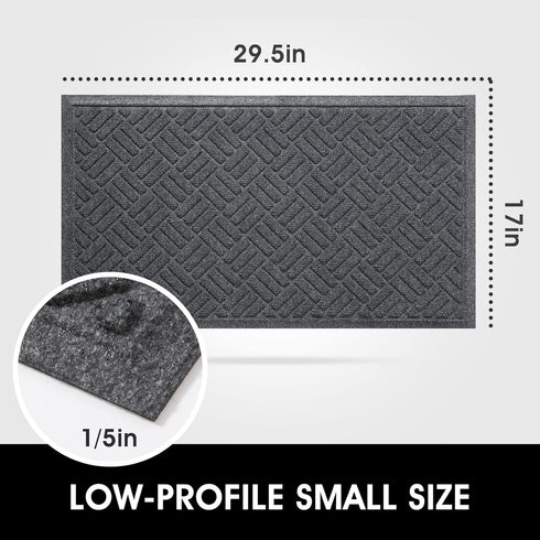 MATALL Front Door Mat 2 Pack Indoor and Outdoor Welcome Mat, Absorbent and Drain Away Water Heavy Duty Entryway Doormat for Front Back Doors, Laun...