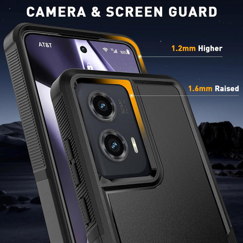 for Moto G Stylus 5G 2024 Case with HD Screen Protector, 10 FT Military Grade Drop Protection, Anti-Slip Breathable Design, Air Cushion Full-Body ...