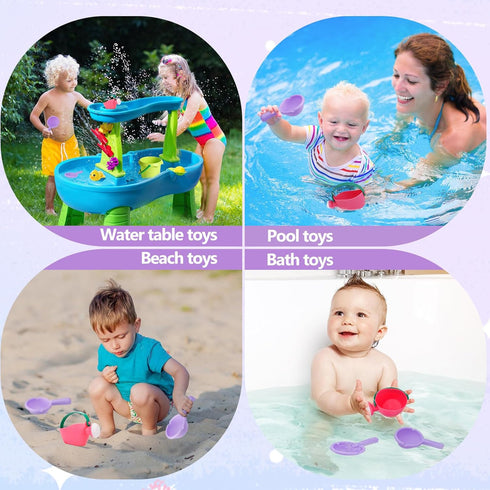 Bath Toys for Toddlers Age 1-3, 3 Pack Baby Bath Tub Swimming Pool Water Table Toys, Soft Mold Free Water Toys Fun Tactile Training Newborn Gifts...