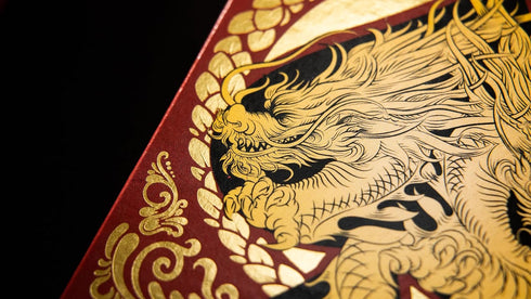 Bicycle Red Dragon Gold Foil Premium Playing Cards, 1 Deck...