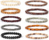 FIBO STEEL 2-10Pcs 8-11mm Wood Beaded Bracelet for Men Buddhist Beads Elastic...