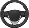 Motor Trend FlexGrip Gray Steering Wheel Cover for Cars – Standard 15 inch Car Steering Wheel Cover, Gray and Black Steering Wheel Protector for A...