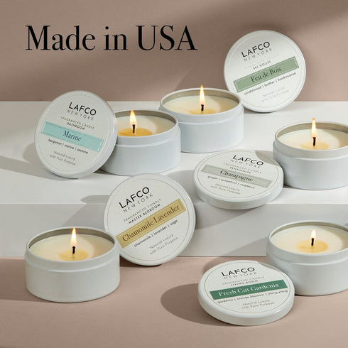 LAFCO New York Travel Candle, Fresh Cut Gardenia - 4 oz - 20-Hour Burn Time - Made in The USA...