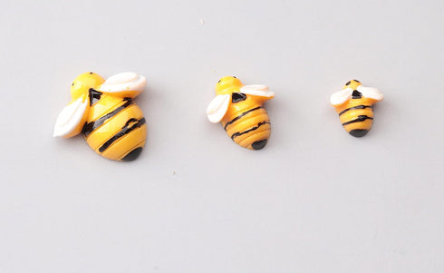 Sowaka 20 Pcs Mini Bee Ornaments Tiny Resin Flatback Embellishment Bumble Bee for Hair Clip DIY Craft Art Project Home Garden Decoration Supplies ...