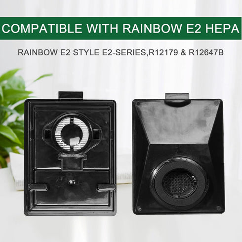 EZ SPARES HEPA Filters Compitable with Rainbow E2 HEPA Style Fits E2-Series,for Part R12179 & R12647B Attachment,Washable and Reusable(2pcs)...