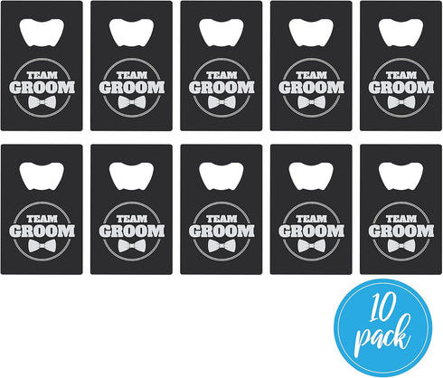 Groomsmen Bottle Openers (10 pack) Groomsman Gifts I Team Groom Gifts...