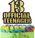 OFFICIAL TEENAGER 13 Birthday Cake Topper - Video Game Boy's 13th Birthday Gold Glitter Cake Supplies - Thirteen Years Old Birthday Party Decorati...