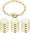 Junkin 20 Pieces Chain Bracelets Stainless Steel Link Bracelet Round Link Chain Bracelets with OT Toggle Clasp Jewelry Bracelet Making Chain for W...