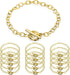 Junkin 20 Pieces Chain Bracelets Stainless Steel Link Bracelet Round Link Chain Bracelets with OT Toggle Clasp Jewelry Bracelet Making Chain for W...
