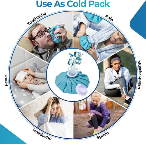 Ice Pack for Injuries Reusable: Ohuhu 3 Packs Ice Cold Packs Ice Bag Hot Water Hot & Cold Therapy Pain Relief for Knee Leg Injury No-Leak Breathab...