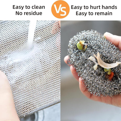 2024 New Multipurpose Non-Scratch Wire Dishcloth, 20 Pack Soft Wire Dishwashing Rags Safe for Non-Stick Cookware, Scrubs & Cleans for Dishes, Sink...