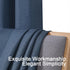 Home Queen 24 Inch Kitchen Curtain Tier, Water Repellent Short Curtain for Small Windows, Bathroom, Living Room, 2 Pack, Blue...