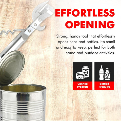 Chef Craft Select 3-in-1 Can Opener, 6 inches in length, Stainless Steel...