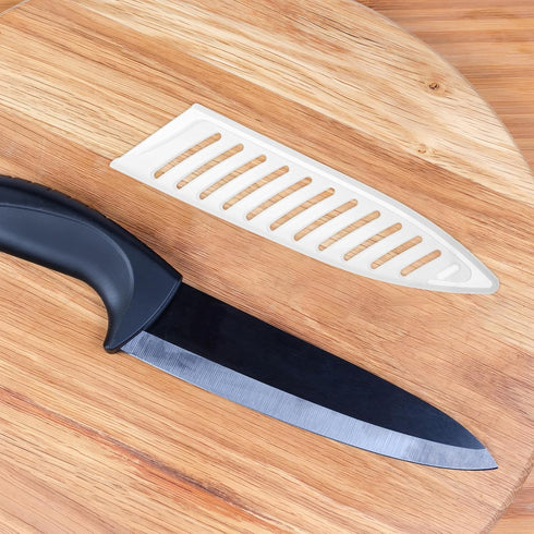 PATIKIL PP Safety Knife Cover Sleeves for 3.5" Paring Knife, 5 Pack Knives Edge Guard Blade Protector Universal Knife Sheath for Kitchen, White...