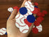 Red&Blue&White 100Pcs Baseball Confetti Baseball Party Table Confetti, Baseball Table Decorations for Baseball Theme Baby Shower Birthday Party Su...