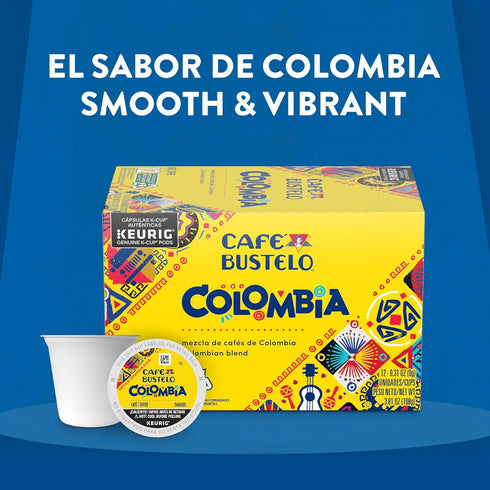Café Bustelo Colombian Blend Coffee, 12 Keurig K-Cup Pods...