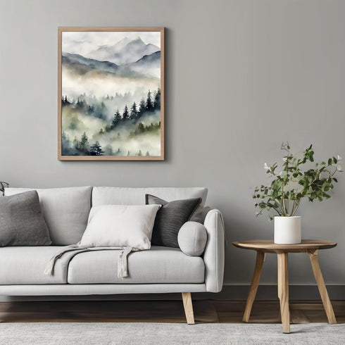 Posterizer 1 pcs- trees and jungle-nature scene style 4-Landscape & Nature Art-Floral Botanical Art- Decor for Home & Office- unframed wall art...