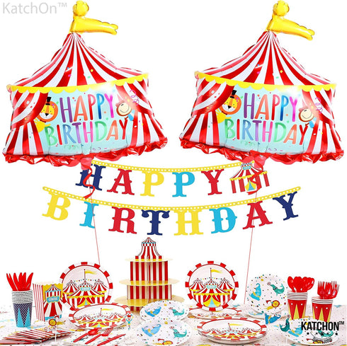 Katchon, Circus Tent Carnival Balloons - Gaint 30 Inch, Pack of 2 | Carnival Theme Party Decorations | Circus Balloons for Carnival Decorations | ...