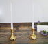 Taper Candle Holders with Deluxe Engraved Design, Set of 2 Premium Candlestick Holders in Gold...