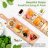 Small Rubber Wood Cutting Board with handle, 16" X 4.5" Long Wooden Charcuterie Board for Bread, Meat, Fruits, Cheese Serving....