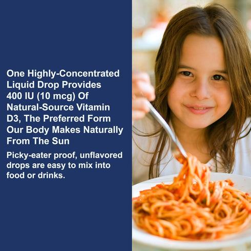 Carlson - Kid's Super Daily D3, Kids Vitamin D Drops, 400 IU (10 mcg) per Drop, Heart & Immune Health, Vegetarian, Liquid Vitamin D Drops, Unflavo...