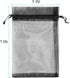 100 Pcs Per Pack 5x7 Gifts Wrap Bags Black, Organza Sheer Fabric, Drawstring Transparent Mesh Bags for Baby Shower Favor,Anniversary,Dried Lavende...