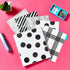 Avery Durable View 3 Ring Binder, 1 Inch Round Rings, Black and White Dots, 1 Fashion Binder (26744)...