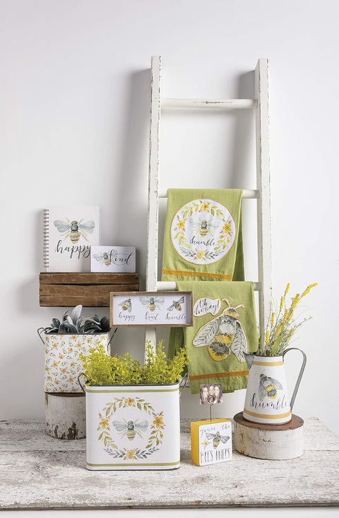 Primitives by Kathy Decorative Metal Pitcher, Medium, Happy Humble...